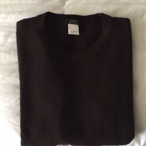 Brown cashmere crew neck sweater